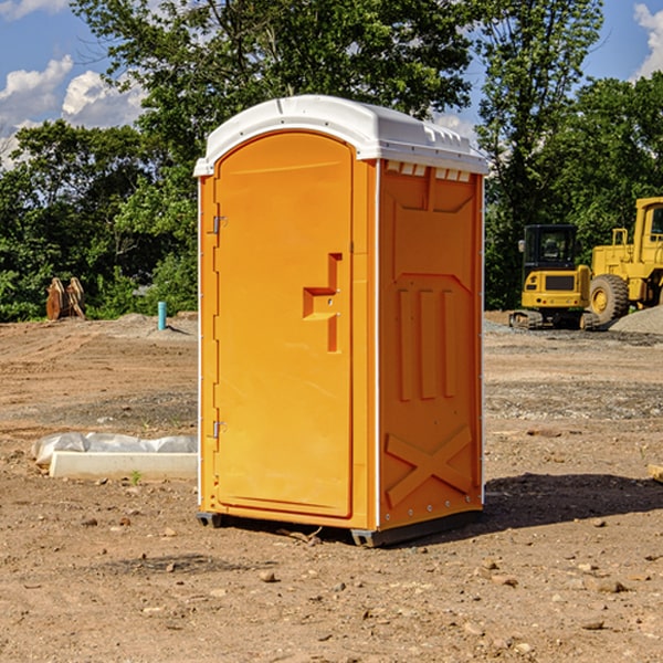 how often are the porta potties cleaned and serviced during a rental period in Cornish Flat